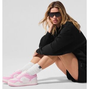 Alo Pink and White Sneakers